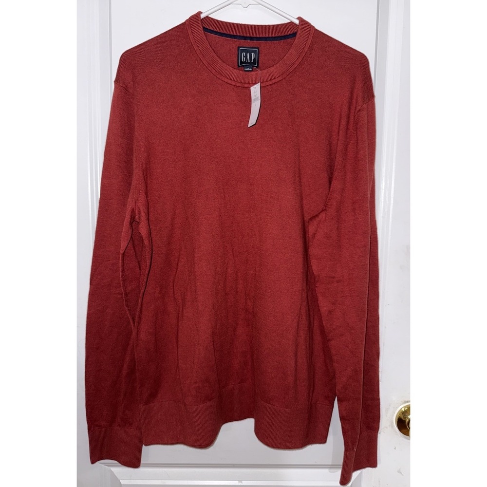 Gap Men's Crewneck Sweater Rust Red Size Large NEW!!‎